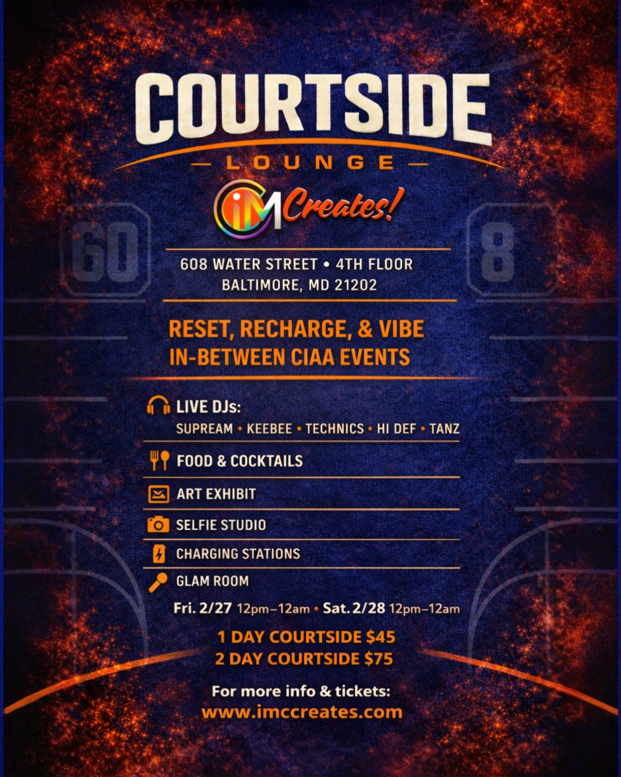 Courtside Lounge 1-Day Pass (Friday)